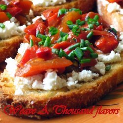 Roasted Red Pepper Crostini