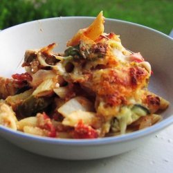 Rustic Baked Pasta With Roasted Vegetables and Sausage