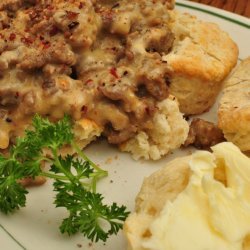 Spicy Sausage Gravy & Biscuits