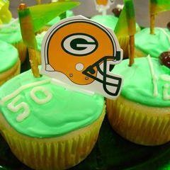 Decorated Football Poke Cupcakes
