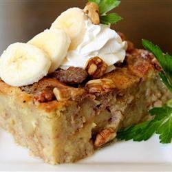 Walnut Banana Bread Pudding