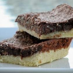 Gooey Brownies with Shortbread Crust