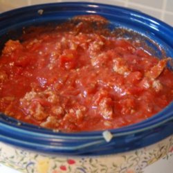 Lazy Day Turkey Meat Sauce (For Spaghetti)