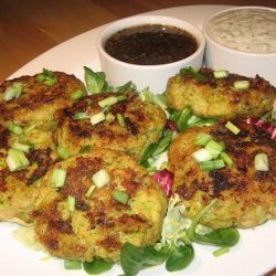 Fish Patties With Two Dipping Sauces