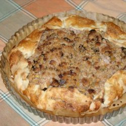 Apple Galette With Walnuts and Raisins and a Streusel Topping