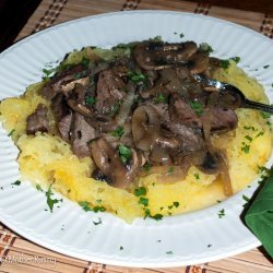 Spaghetti with Beef and Mushroom Sauce