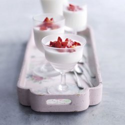Mousse with Strawberry Sauce