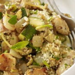 Green-Olive Chicken and Couscous