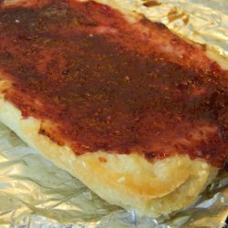 Lemon Sesame Bars With Raspberry Glaze