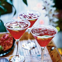 Pomegranate-Key Lime Vodka Cocktails