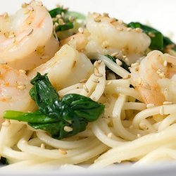 Sesame Shrimp and Spinach Noodles