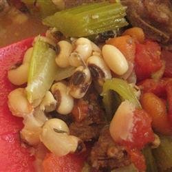 Black-Eyed Peas with Pork and Greens