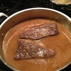 Braised Flank Steak with Lemon and Garlic