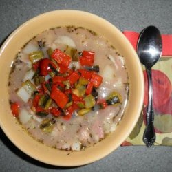 Roasted Vegetable Rhode Island Clam Chowder