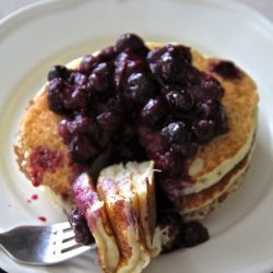 Lemon-Ricotta Pancakes With Fresh Blueberries