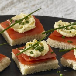 Chive Tartines With Smoke Salmon