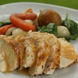 Garlic Roasted Chicken With Gravy