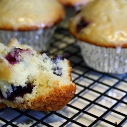 Glazed Lemon Blueberry Muffins