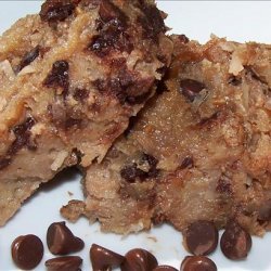 Chocolate Chip and Coconut Bread Pudding