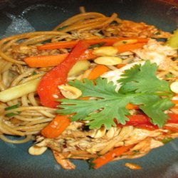 Chinese Chicken Salad With Peanut-Sesame Dressing