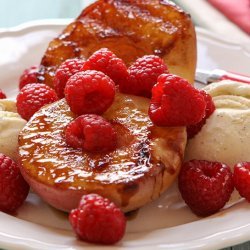 Grilled Peach Melba