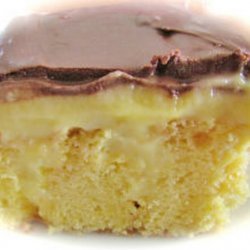 Boston Cream Poke Cake