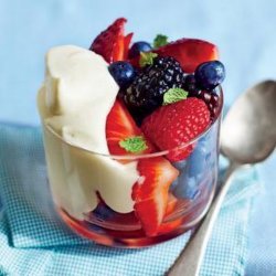 Berries With Custard