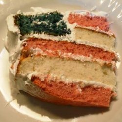 Red, White & Blue Layered Cake