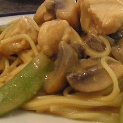 Peanut Sesame Chicken with Mushrooms