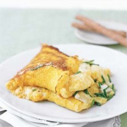 Fluffy Corn and Goat Cheese Omelets