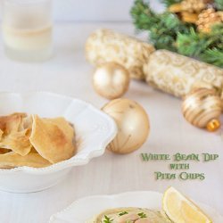 White Bean Dip With Pita Chips