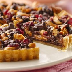 Chocolate Cashew Cranberry Tart