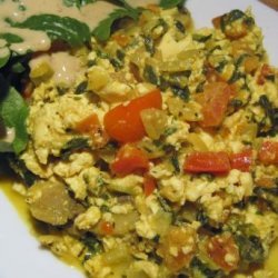 Greek Style Tofu Scramble