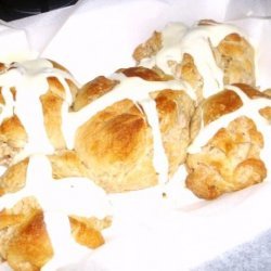 Cinnamon Chocolate Chip Hot Cross Buns