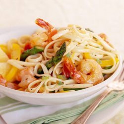 Basil Lemon Shrimp Linguine