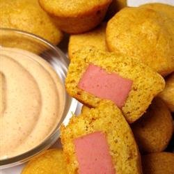 Mini Southwestern Corn Pup Muffins with Fiesta Dipping Sauce