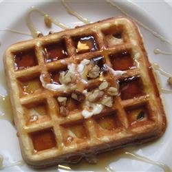 Crispy Walnut Maple Waffles