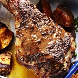 Roast Lamb with Wine Gravy