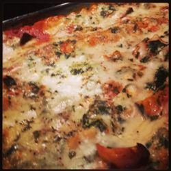 Low Fat Cheesy Spinach and Eggplant Lasagna