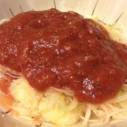 Winter Red Sauce over Spaghetti Squash