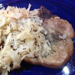 Flavorful German Pork Chops and Sauerkraut