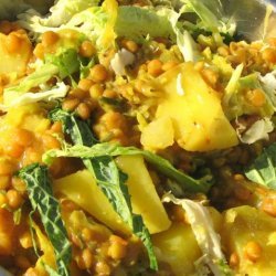 Lentils With Potato and Cabbage