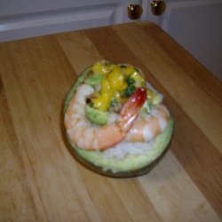 Drunken Pirate Shrimp With Tropical Salsa