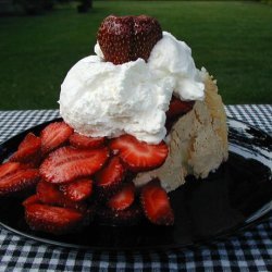Strawberry Topped Angel Food Cake