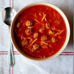 Spaghetti and Meatball Soup