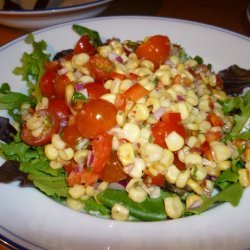 Grilled Corn Salad With  Honey Garlic Dressing