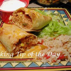 Oven-Fried Chicken Chimichangas