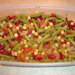 Three Bean Salad With Bacon Dressing