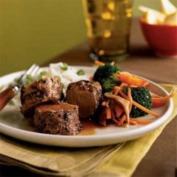 Peppercorn-Crusted Pork Tenderloin With Soy-Caramel Sauce