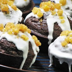 Giant Pumpkin Muffins With Molasses-Ginger Glaze